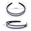 Accessories Full Rhinestone Rhinestone Double Row Anti-slip Headband Head Hoop Headwear Hair Band