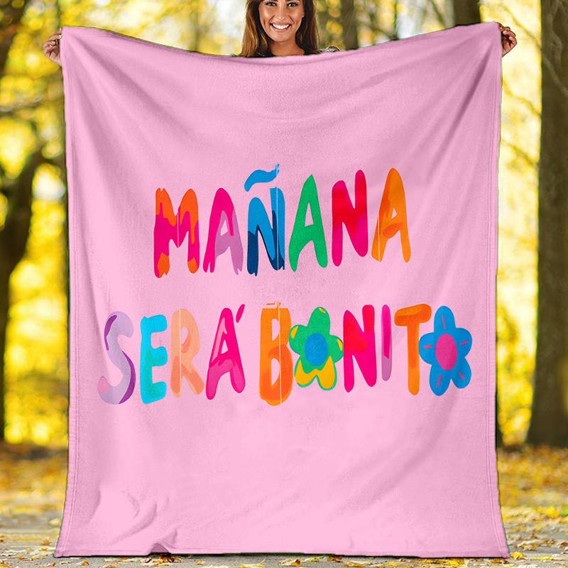 Karol G printed throw blanket—soft,warm;versatile blanket for all seasons—perfect as &air-conditioning throw,nap blanket