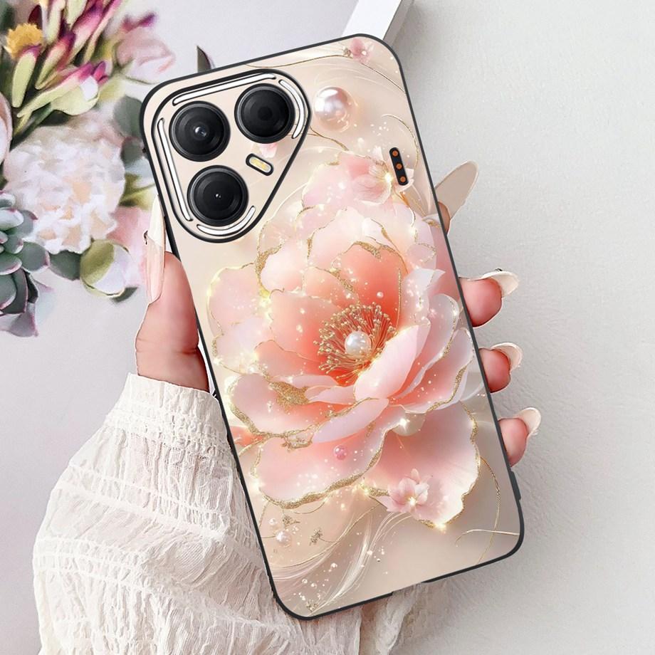 Черный Силиконовый Чехол Для Tecno Pova 7 4G 5G / Pova 7 Pro Pova7 Ultra Neo Funda Дизайн Кошка Цветок Дракон Бампер Мягкая Capa