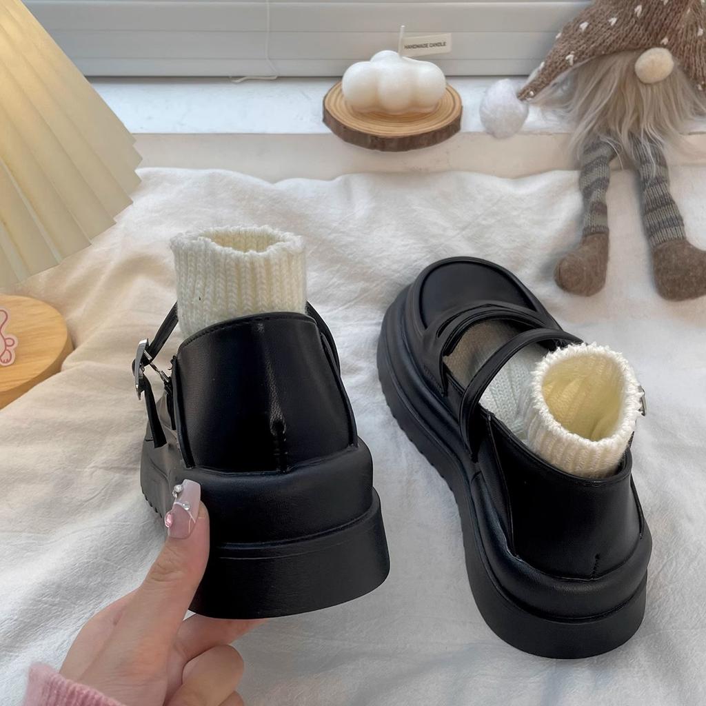 Одиночные туфли женские весенние и осенние Jk Loafers женские A Word с толстой подошвой Mary Jane Small Leather Shoes женские модные женские туфли