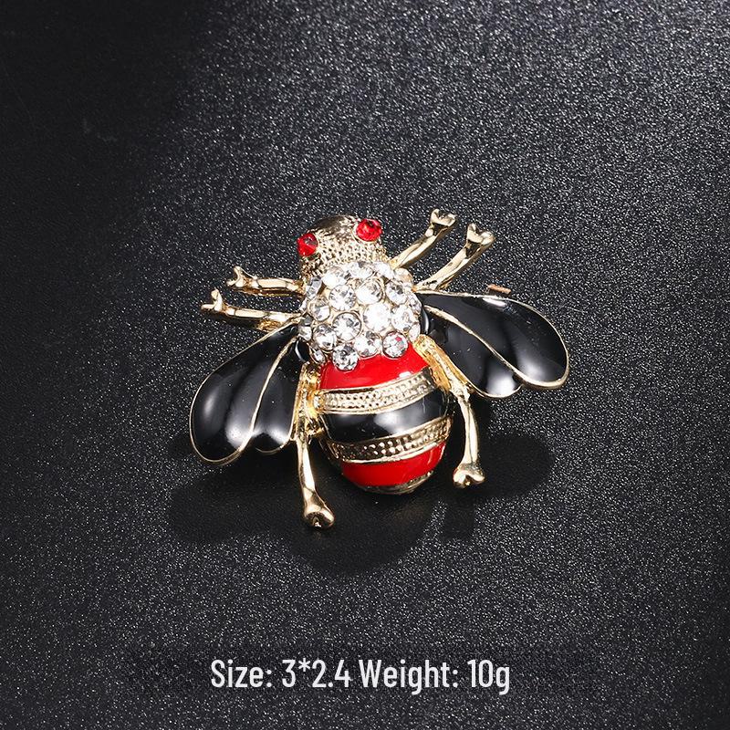 Брошь в виде пчелы с каплями масла в новом стиле - милая булавка в виде животного для воротников и аксессуаров одежды
