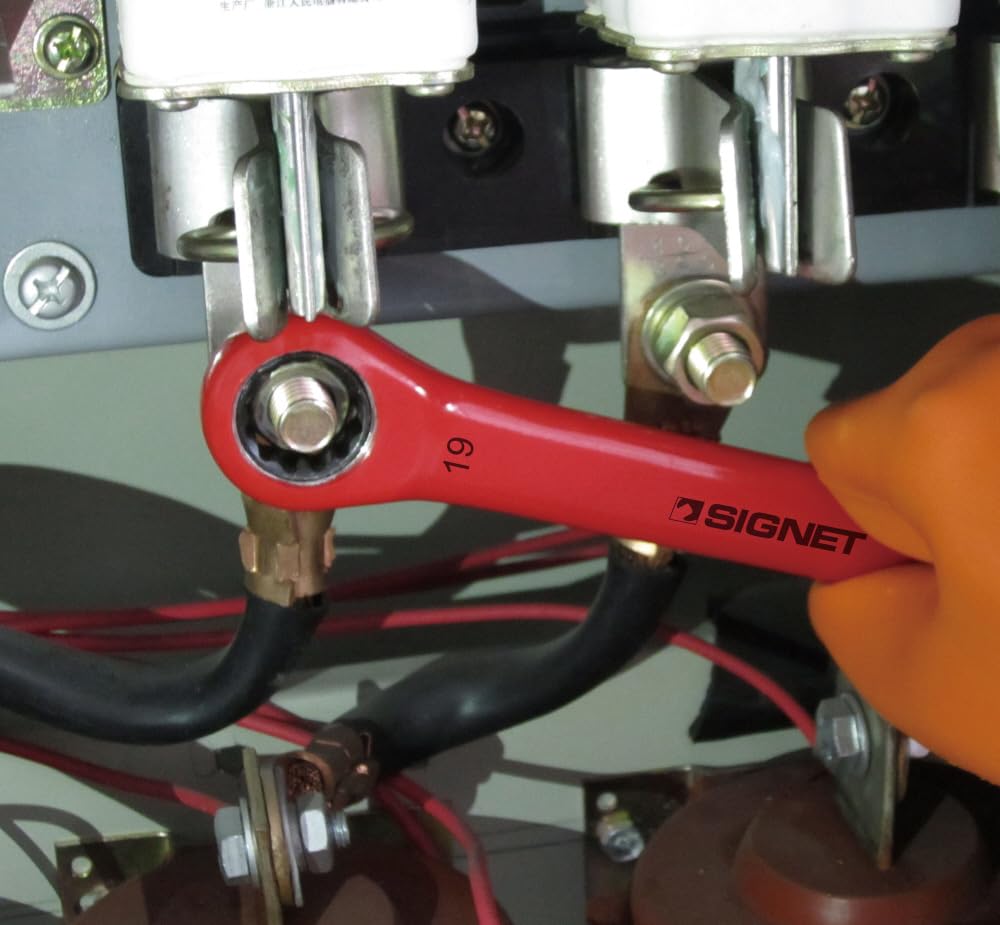 SIGNET Insulated Gear E42717 Wrench, 17mm,