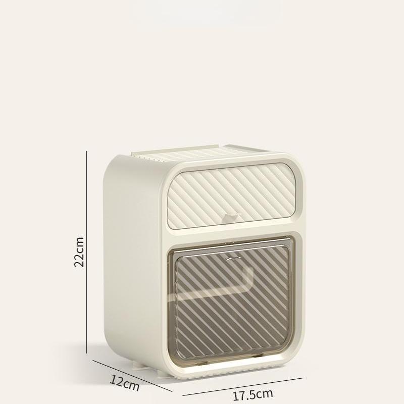 Водонепроницаемая настенная коробка для хранения салфеток без дырокола для ванной комнаты, двухслойная коробка для салфеток, многофункциональный ящик