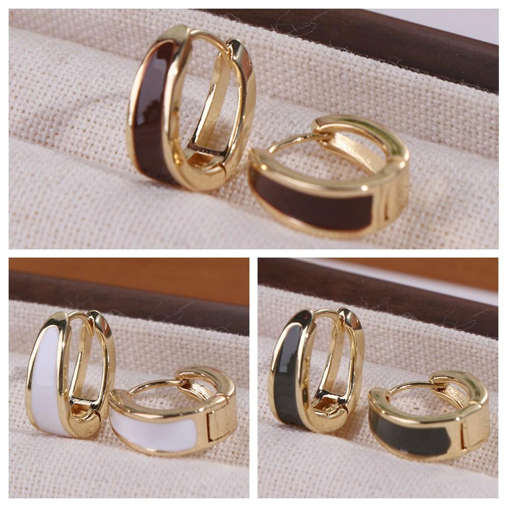 Temperament Party женские серьги-кольца в корейском стиле серьги-гвоздики с эмалью