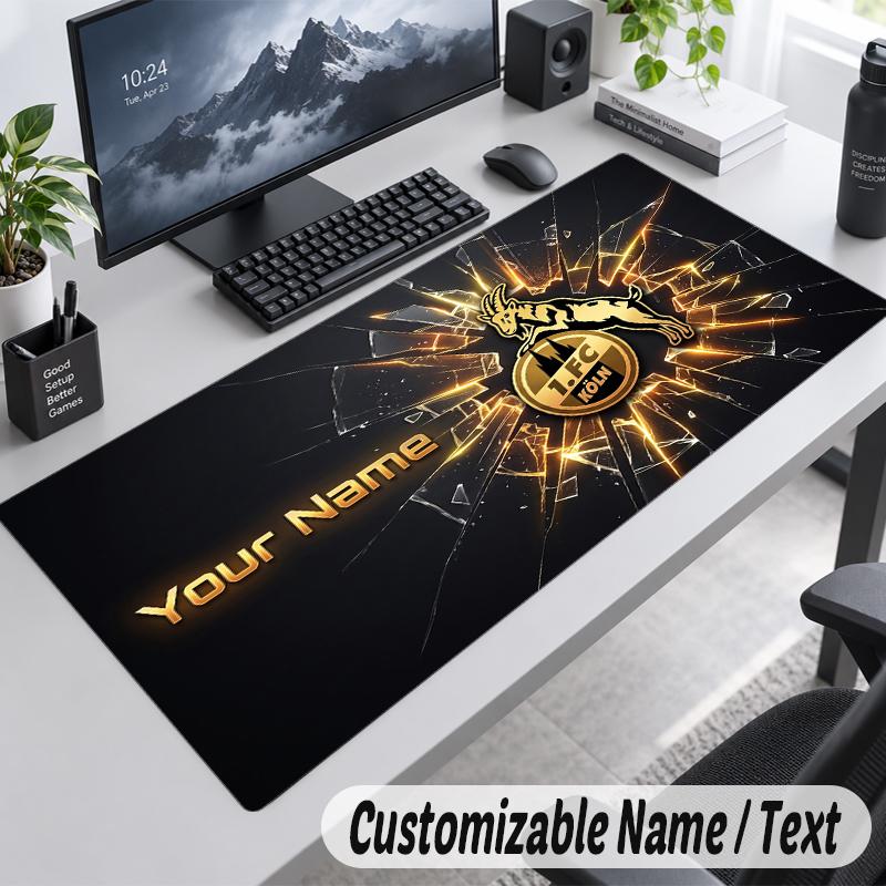 Custom Name Text Mouse Pad FC Köln Personalized Desk Pad For Work And Gaming
