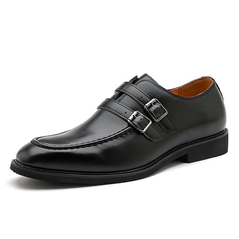 Модные Новые лоферы с ремешком монка Новые Мужские Остроносые Кожаные Туфли с двойной пряжкой на ремне Мужская Дизайнерская Формальная Свадебная Обувь для Выпускного вечера