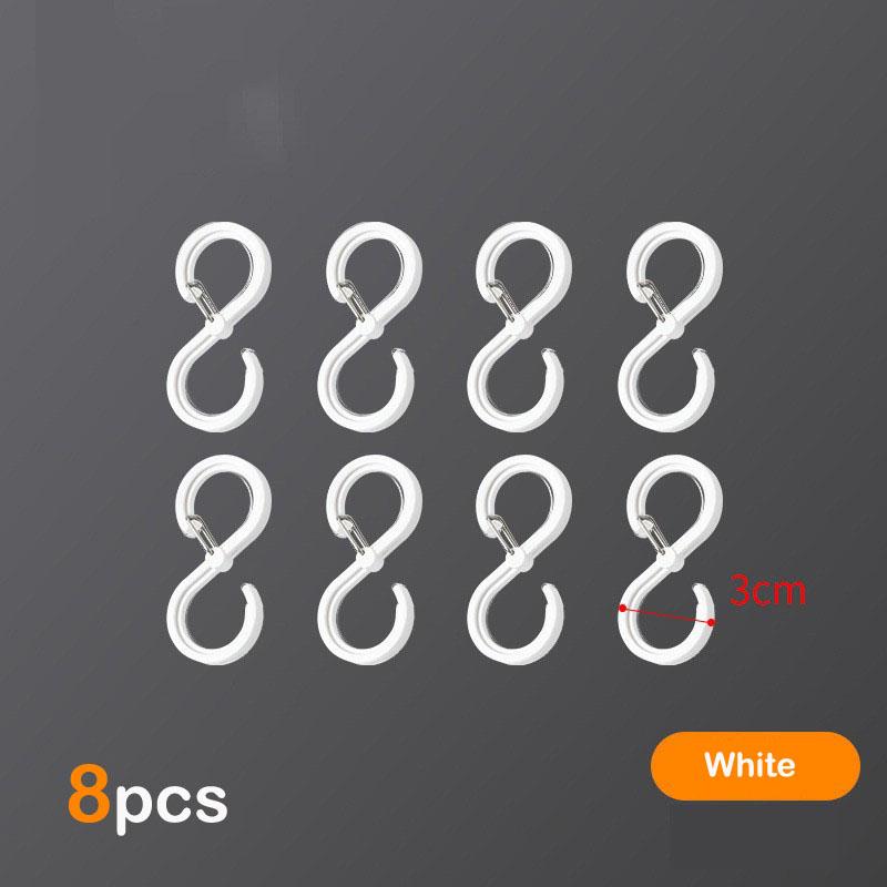 8pcs S Shaped Hook Hanger Hanging Hooks For Kitchen Hanger Railing Hooks Closet Hook Coat Hat Tie Hanging Storage Organizer Hook