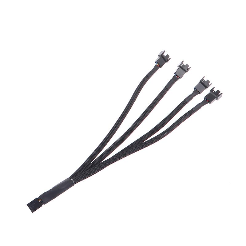Pwm Fan Splitter 4Pin Adapter Cable 1 To 1 2 3 4 Computer Cpu Fan Splitter Cable