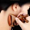 Wooden Wide Tooth Comb Massage Head Meridian Scalp Combs for Face Eye Shoulder Neck Anti-Static Hair Loss