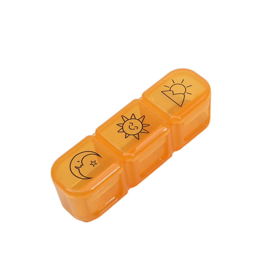 Портативный органайзер для путешествий с тремя сетками, утренний и ночной держатель для рыбьего жира, контейнер для хранения, разноцветный раздельный контейнер