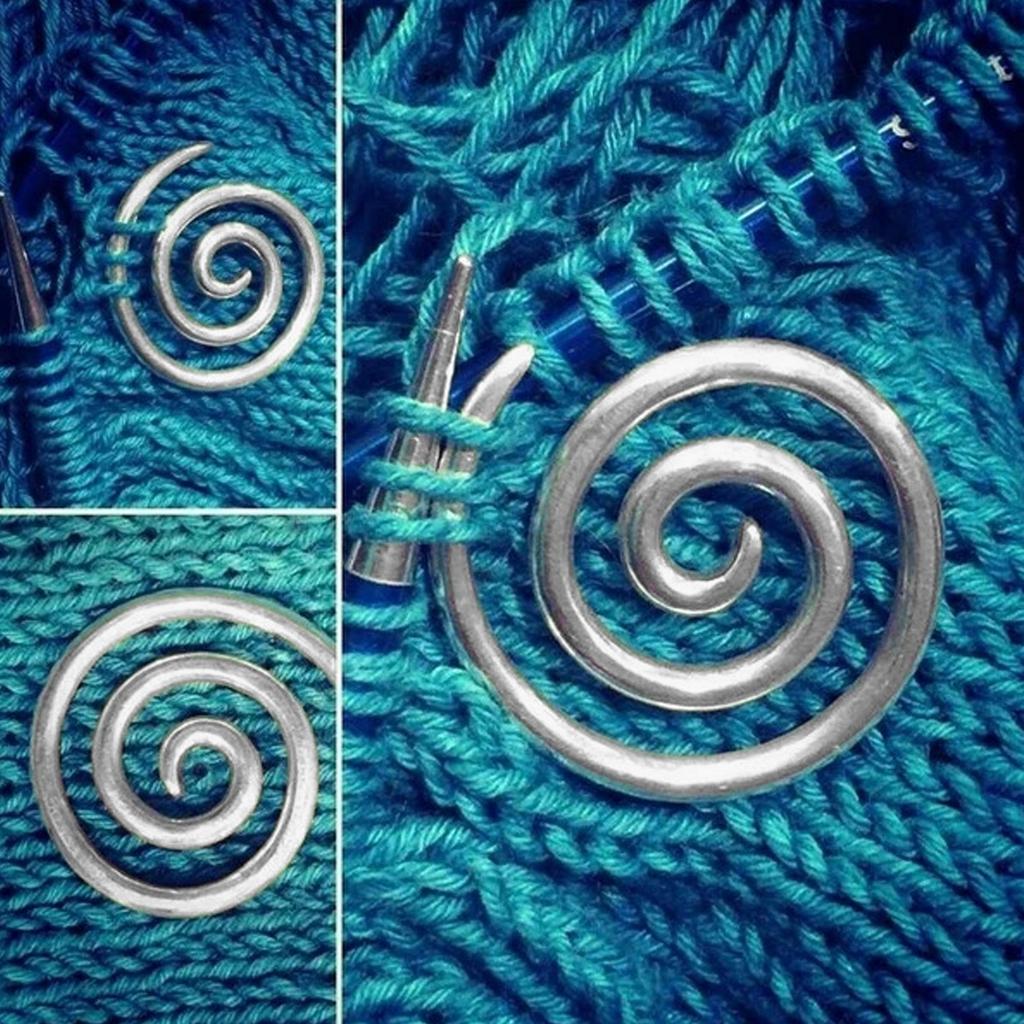 3Pcs Spiral Cable Knitting Needle Lightweight Convenient Stainless Steel Household Knitting Needle for Scarves Shawls Hats