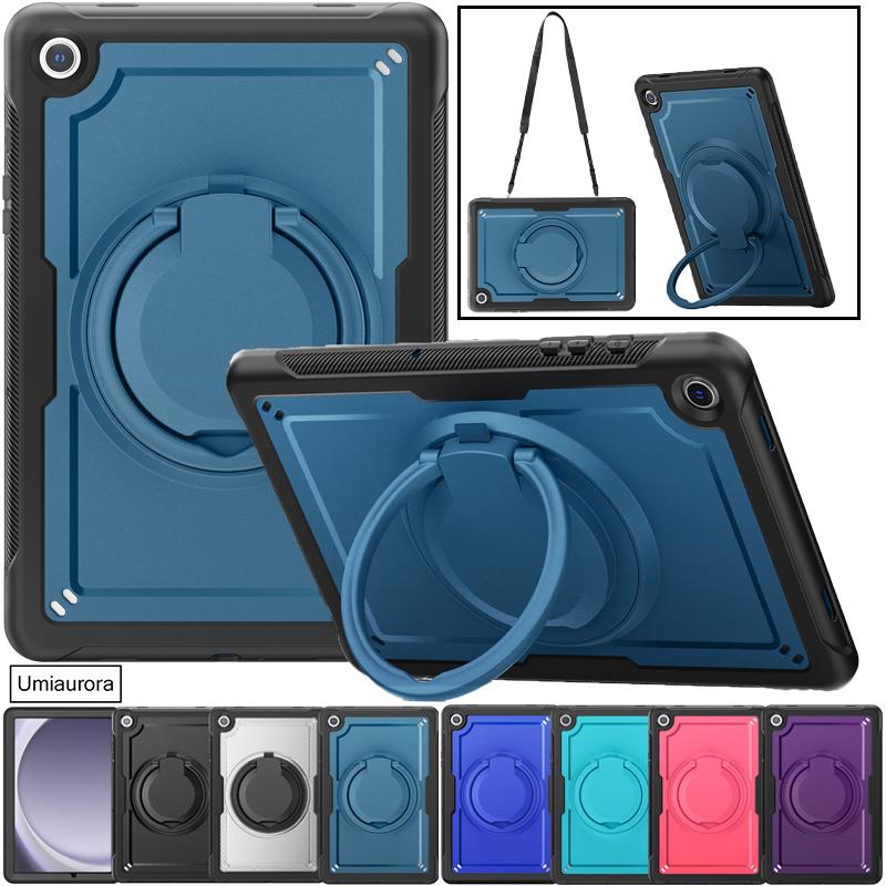 Для Samsung Tab A9 8.7 SM-X110 A9+ A11+ Plus 11 дюймов SM-X230 X210 X130 Чехол-подставка с кольцом-держателем Ремешок Противоударный Бронированный Funda