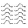 10Pcs Marine Eye Straps 316 Stainless Steel Boat Top Pad Eyes Deck Loops for 1 16‑3 8in Rope
