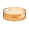 Transparent 360° Rotating Storage Tray Round Fruit Plate Desktop Small Items Jewelry Display Plate Turntable Organizer