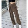 Brown Wide Leg Women Classic Suit Pants Vintage Palazzo Office Elegant Casual Black Trousers Female High Waist Pants