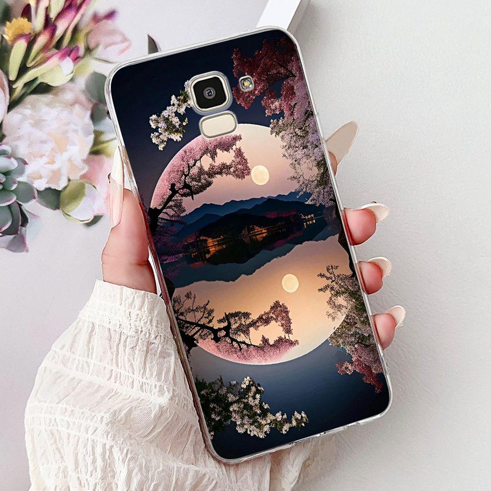 Прозрачный чехол для Samsung J6 2018 SM-J600F Милый Модный Забавный Расписной Задний Чехол для Samsung Galaxy J6 2018 Чехол для Телефона J600G J600FN