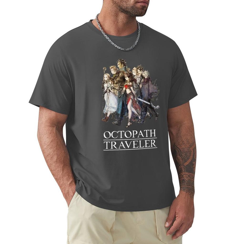 Octopath Traveler? - Travelers Logo [w/ White Text] T-Shirt Short t-shirt customized t shirts funny t shirts for men