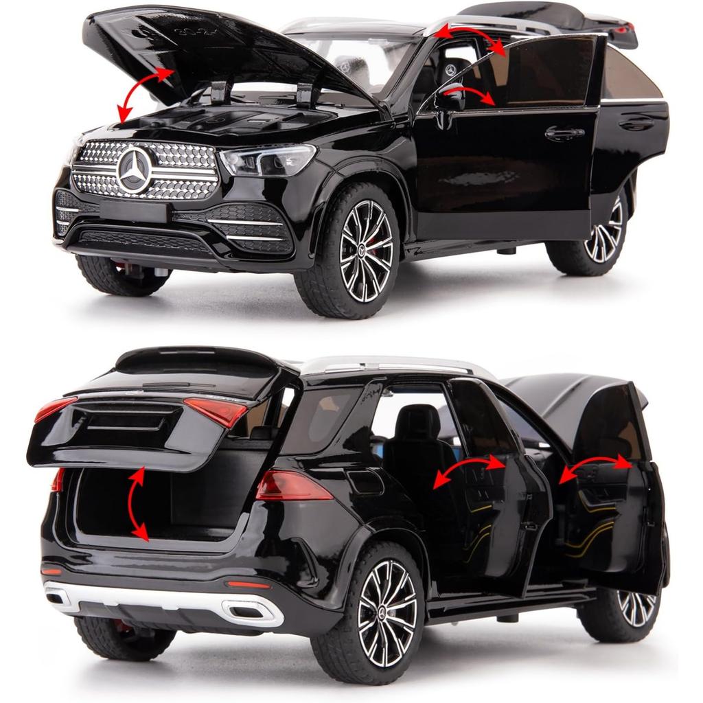 1/24 масштаб, литой игрушечный автомобиль Benz GLE 350 из сплава со звуком и светом, коллекционная модель автомобиля для детей, подарок