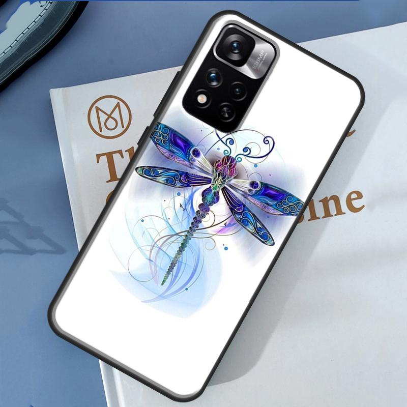 Чехол-арт с изображением стрекозы для Xiaomi Redmi Note 14 13 Pro 12 11 9 10 9S 10S 11S 12S Redmi 13C 10C 12C 14C