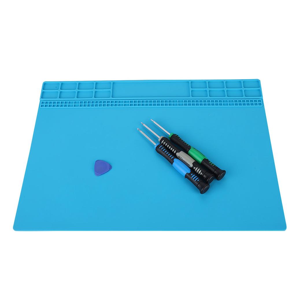 Теплоизоляционный коврик для обслуживания компьютеров и телефонов, термостойкий, светло-голубой