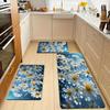 1Pcs  Small Daisies Pattern Floor Mat Modern Kitchen Polyester Rug Non-Slip Colorful Indoor Carpet, For Home Bathroom Bedroom Living Room Decor