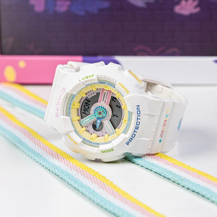 Casio Женские часы BABY-G Белые BA-110TM-7APRB BA-110TM-7APRB