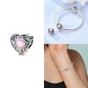 Charming 925 Silver Heart-Shaped Beads Family Love Animal Footprint Charm Bracelet Necklace Fit Women DIY Holiday Gifts