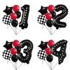 Racing Balloon Bouquet Printing Latex Aluminum Film Digital Birthday Set Venue Background Arrangement