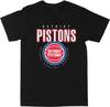 Черная футболка с контурным логотипом Detroit Pistons из НБА