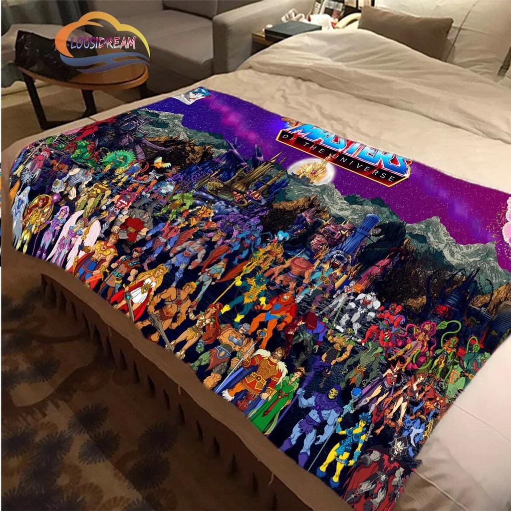 Cartoon Masters of the Universe Wool Blanket Jindian Animation Cashmere Fashion Portable Flannel Warm Camping
