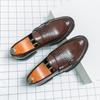 Классические мужские лоферы в британском стиле, коричневые, для офиса, деловая обувь, противоскользящие, мужские туфли с низким верхом, высокое качество, новые стили