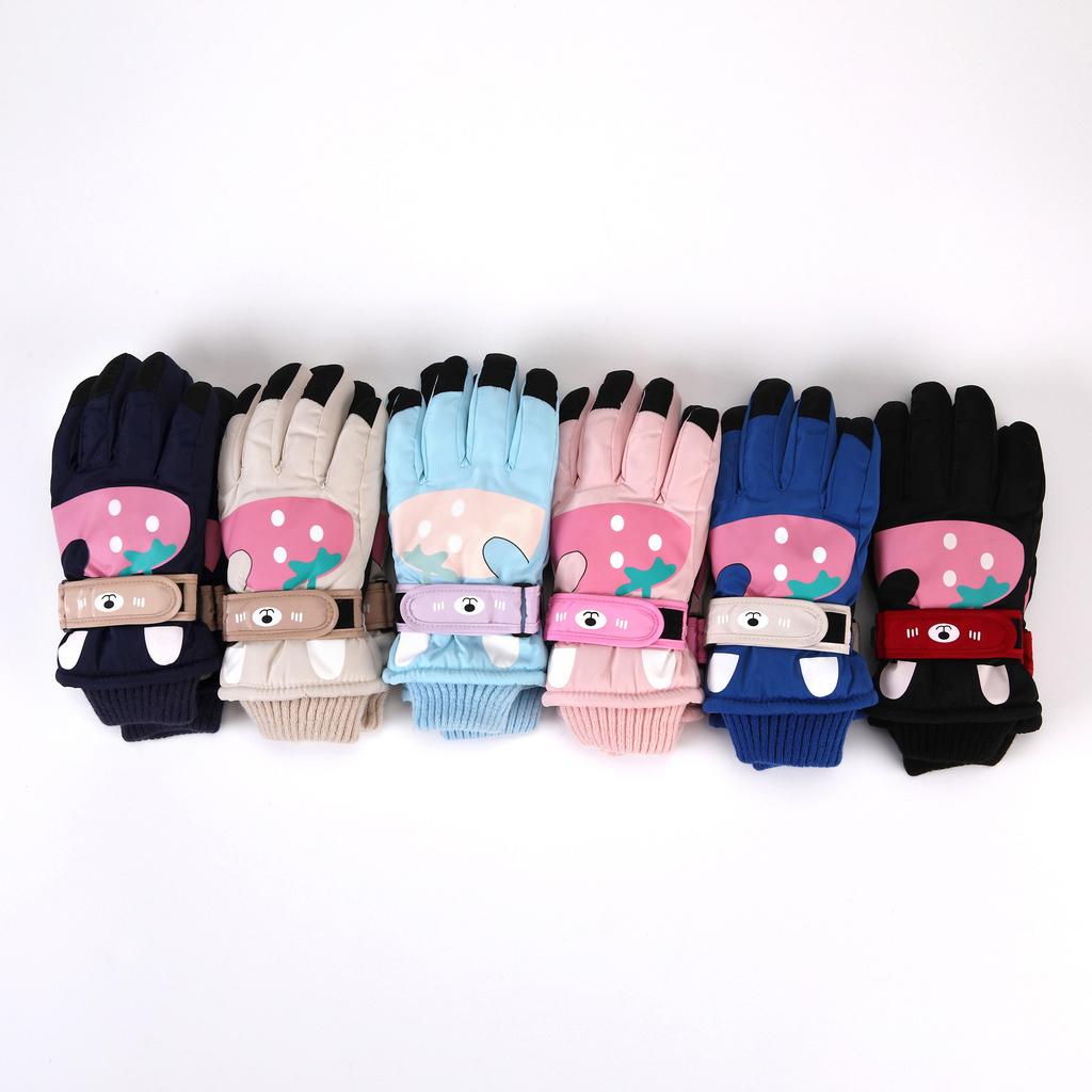 Children's Ski Gloves Cartoon Cute Winter Outdoor Skiing Cycling Warm And  Wear Resistant