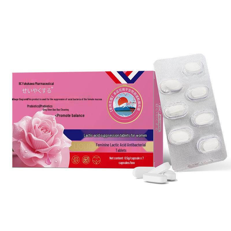Fukawa UOUO Женские антибактериальные таблетки с молочной кислотой для вагинальной флоры и интимного здоровья