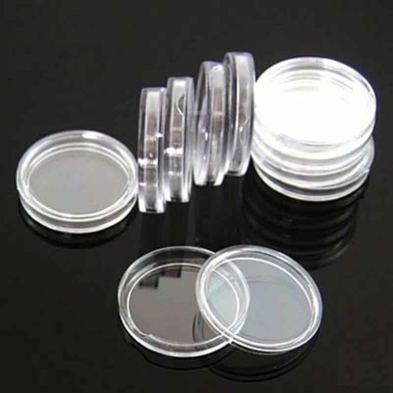 Coin Holders Reusable Protect 100pcs Display Capsules Case Transparent