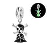 New In Fashion Copper Luminous Skull Charms Beads Fit Original 3Mm Charm Bracelet Bangle Diy Gift Jewelry