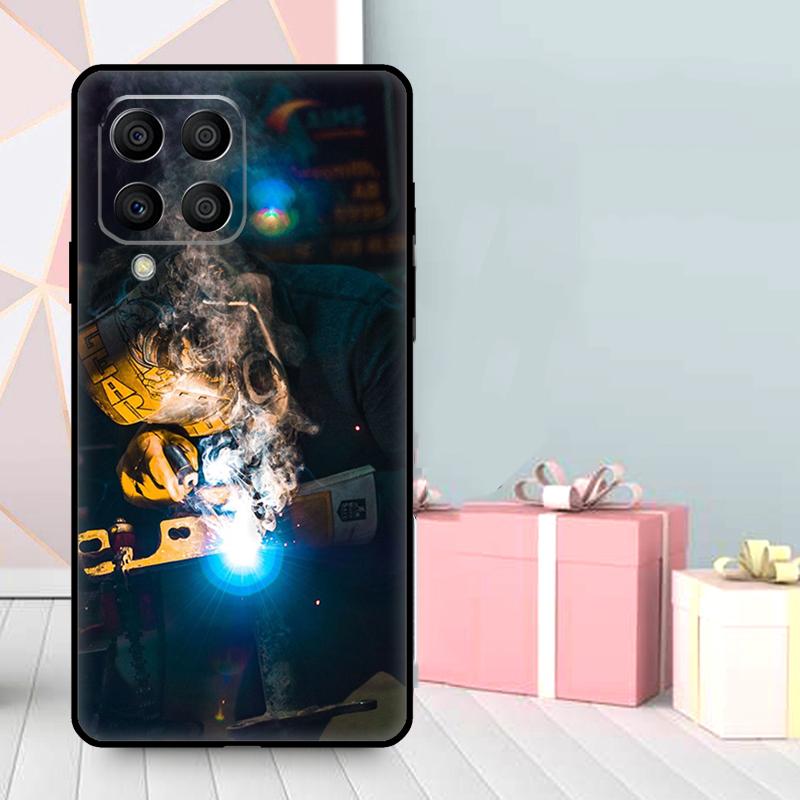 Welder Welding Hot Metal Worker Case For Samsung Galaxy M16 M31 M21 M13 M33 M53 M15 M35 M55 M36 M56 M12 M32 M52 M14 M34 M54