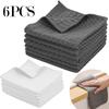 6 шт. Фибровые салфетки для посуды Дышащее полотенце Высокая впитываемость Салфетка для уборки Не царапающая поверхность Салфетка для очистки для дома и кухни