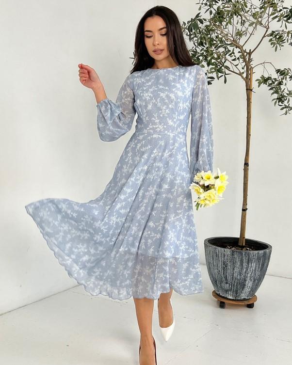 Миди платье с мелким цветочным принтом ISSA Plus