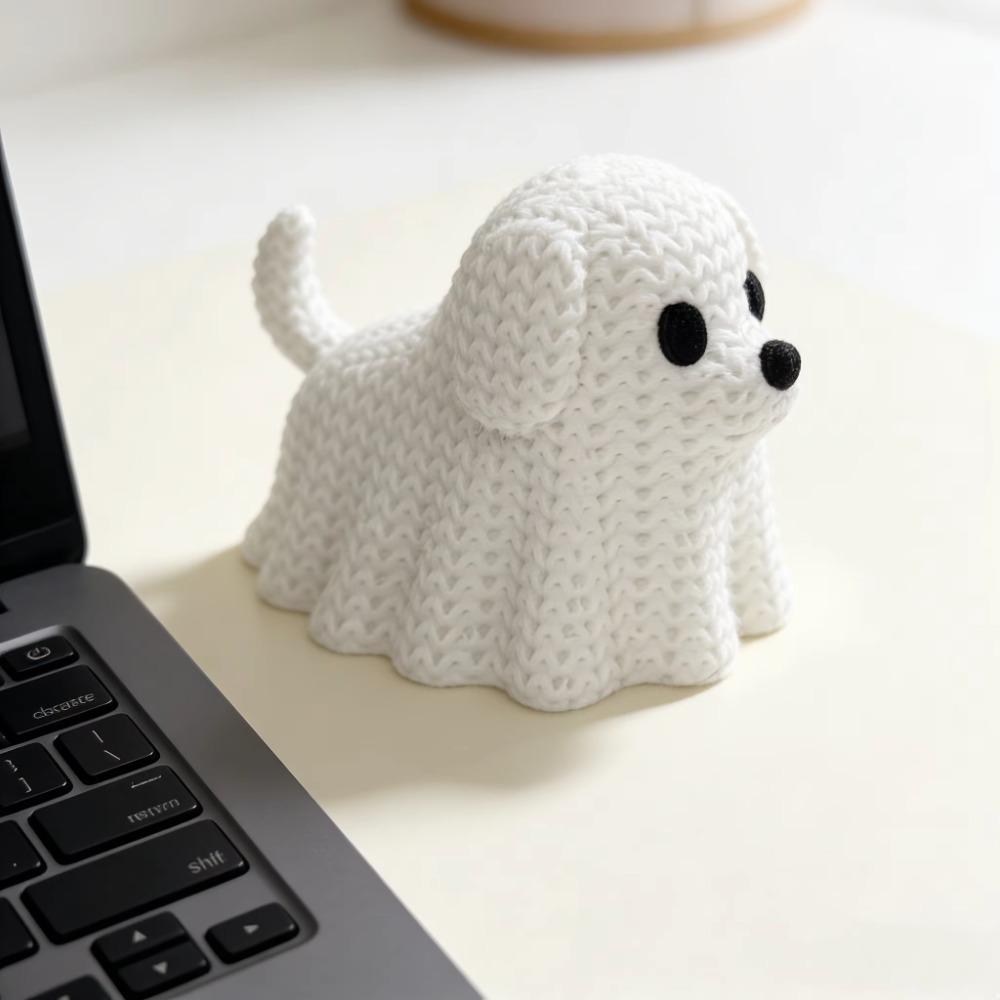 Mini Ghost Cat Dog Desktop Ornaments 3D Printed Halloween Table Decoration TV Cabinet