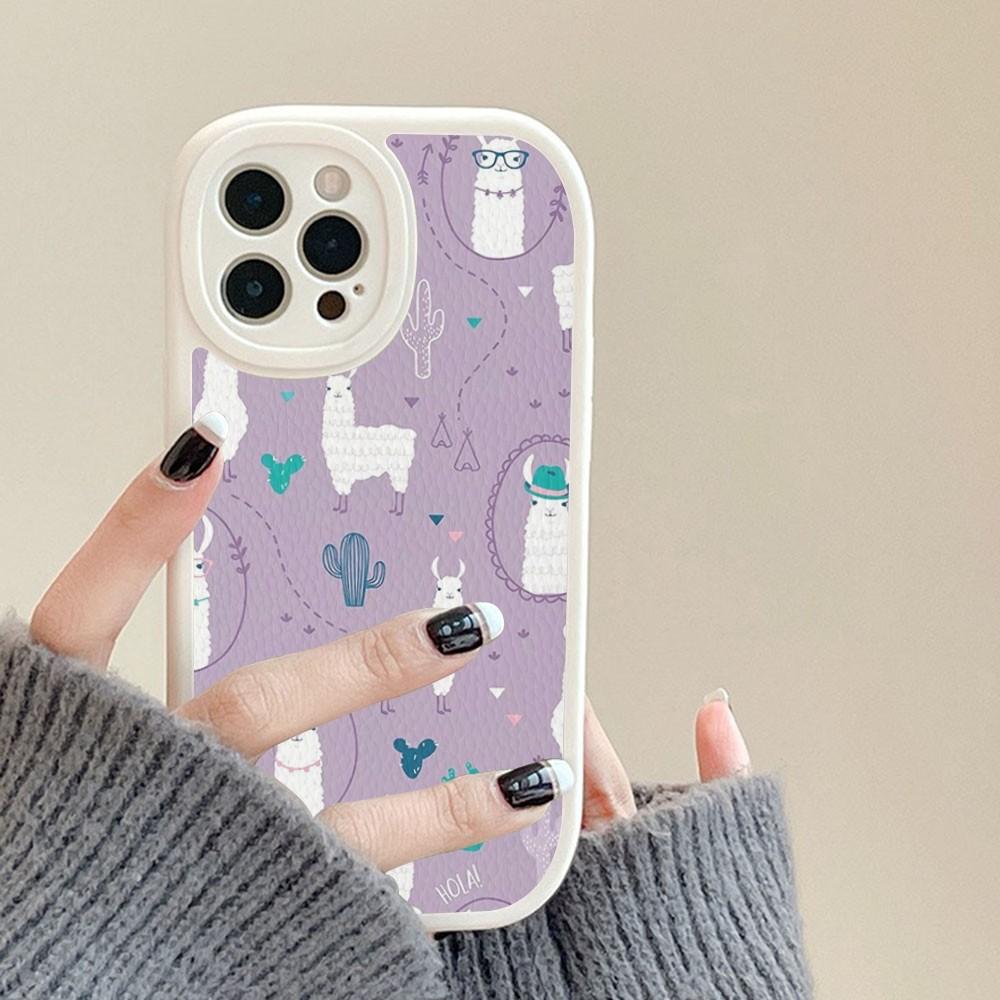 Чехол для телефона с ламами, альпаками, из твердой кожи для IPhone 14 13 12 Mini 11 14 Pro Max Xs X Xr 7 8 Plus Fundas