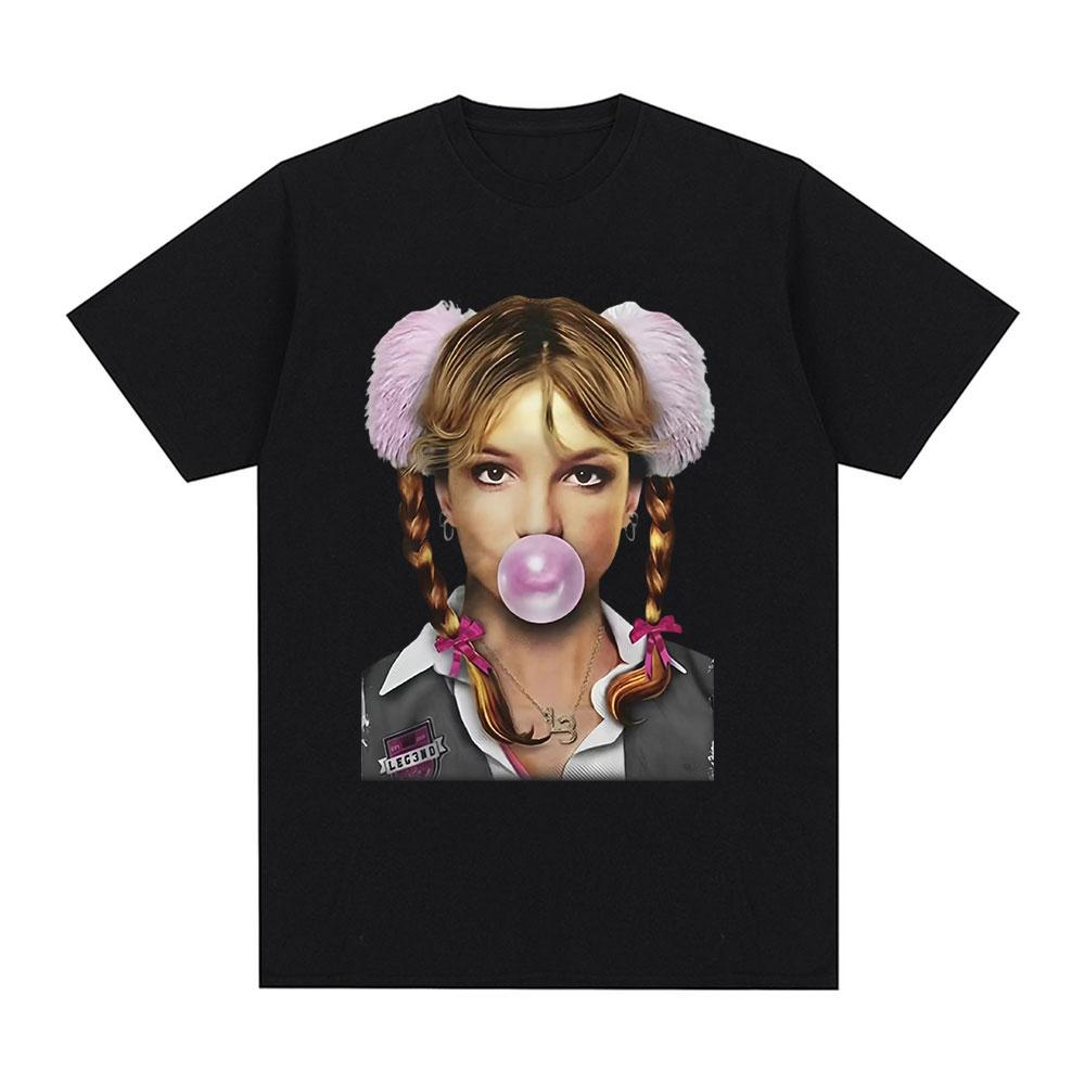 Britney Spears Metal Rock Graphic T-shirt Women Fashion Hip Hop T Shirts Harajuku Vintage Short Sleeve Tee Shirt
