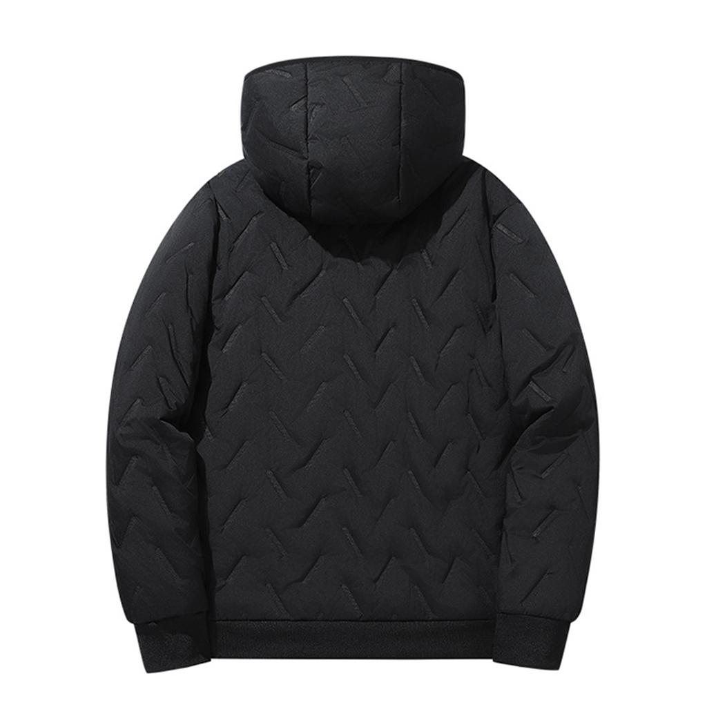 Мужская однотонная повседневная куртка на молнии с длинными рукавами из хлопка Мужская хлопковая куртка с капюшоном из графена НОВАЯ СПОРТ Карманная этикетка