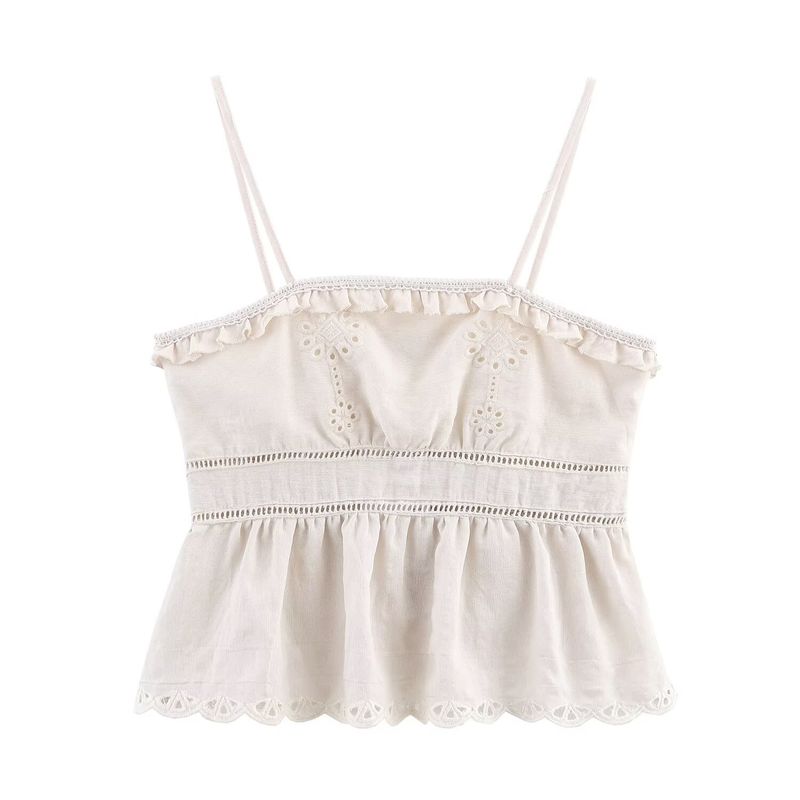 Kaslead New Women Clothes Western Style Fashion Hollow Embroidered Top Skirt 8741080 8741081