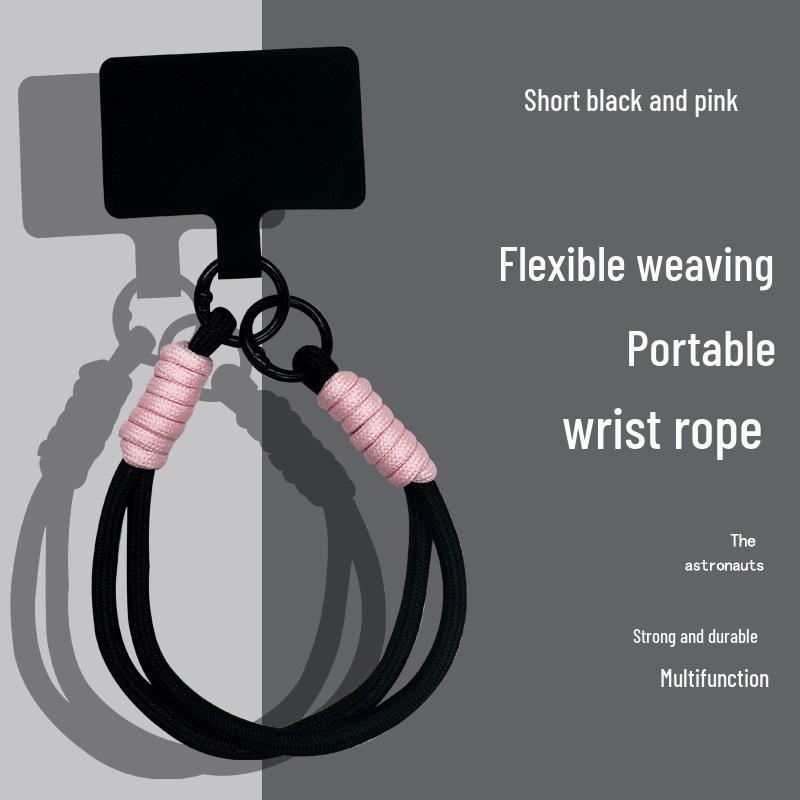 Популярный ремешок для телефона с цветными блоками: Многофункциональный чехол от потери, Чехол для наушников, Сумка-игрушка, Плетеный ремешок на запястье