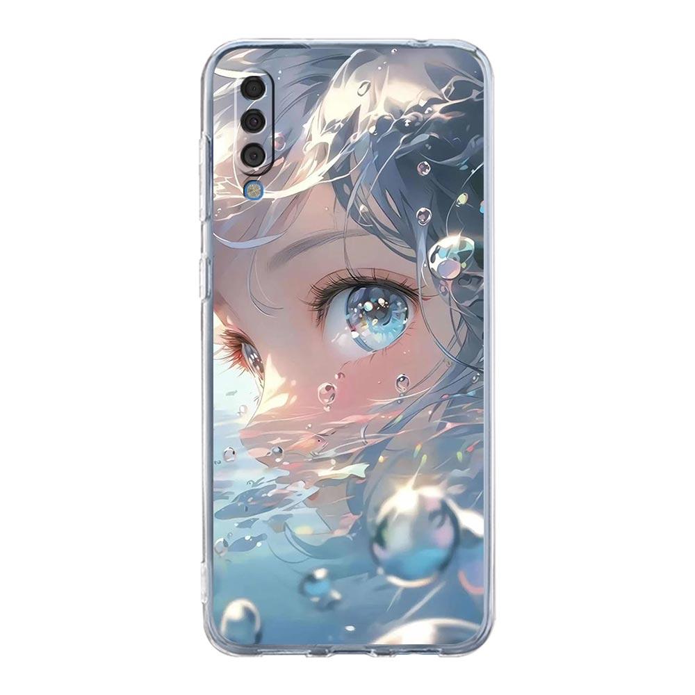 Мультяшный милый арт глаза Чехол для телефона для Samsung A14 5G A12 A22 A32 A34 A42 A52 A54 A50 A70 A30 A40 A20E A10S A20S A02S A04S Чехол