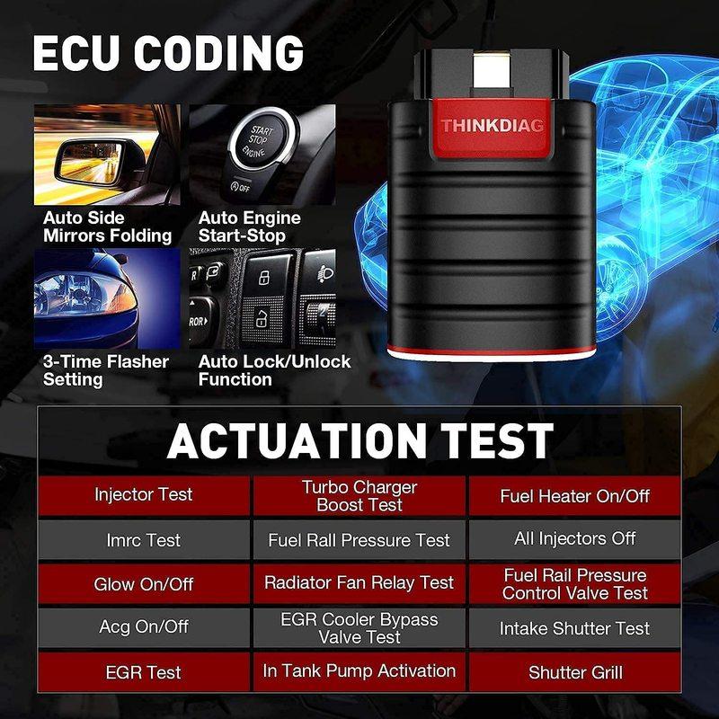 THINKCAR Thinkdiag OBD2 Scanner Full software 1 year free full system Bluetooth 16 reset service Code Reader PK AP200 easydiag4