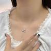 Pearl Full Diamond Bow Tassel Necklace, Sweet and High-end Feeling, Collarbone Chain, Versatile and Trendy Temperament