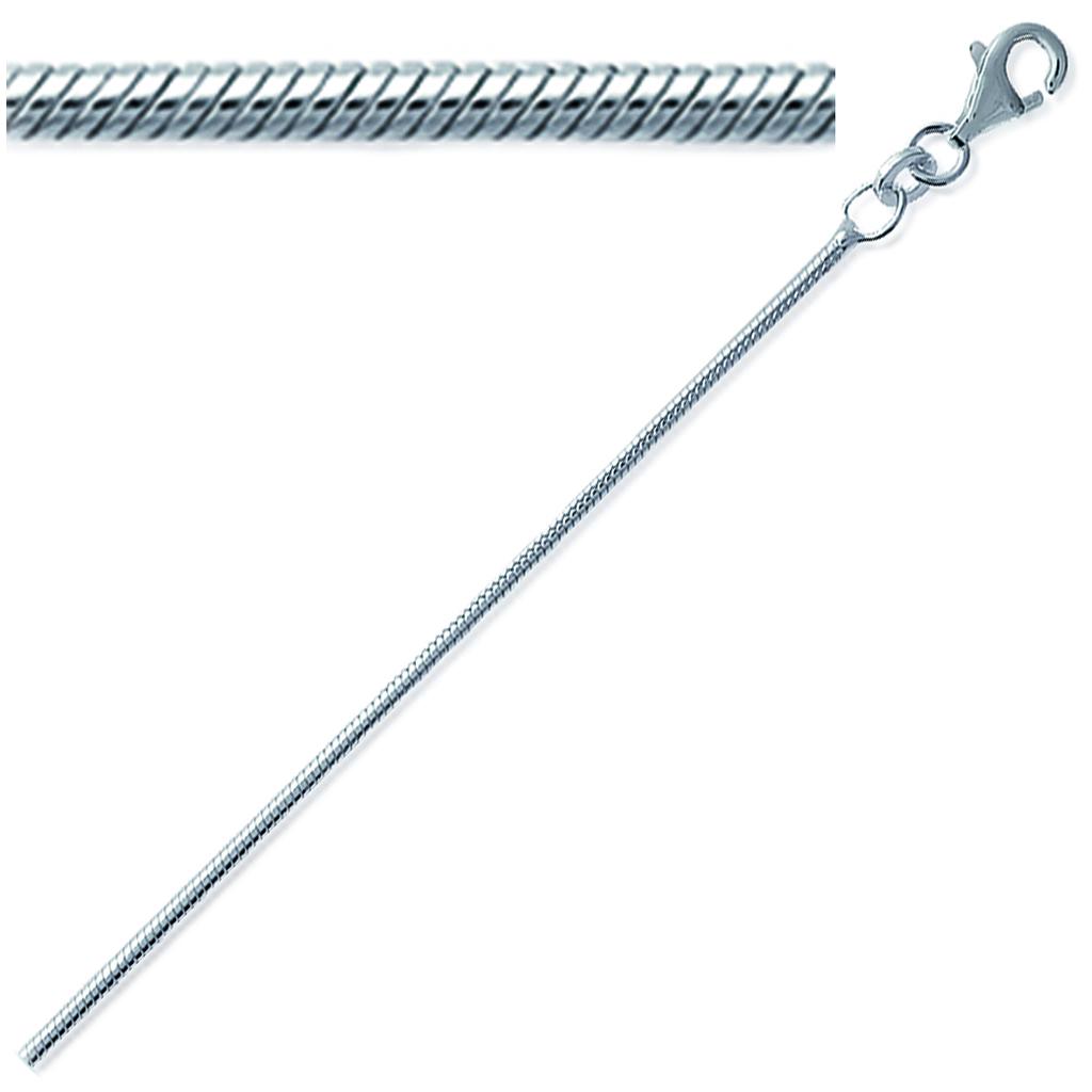 Les Trésors De Lily [C7447] - Silver 'Snake' Silver Chain - 40 Cm 1. 2 Mm