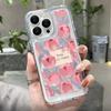 Масляная живопись розовый тюльпан для iPhone17promax противоударный чехол для мобильного телефона 16 Apple 13/15 простой 14