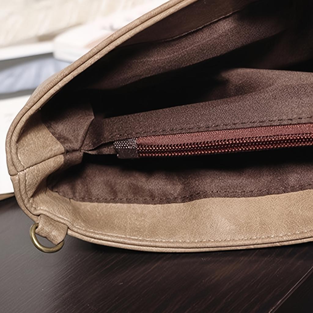 Elegant Vintage-Style Clutch with Wristlet | Large Capacity Envelope Handbag for Women | Khaki, Zippered | Ideal for Parties & Weddings